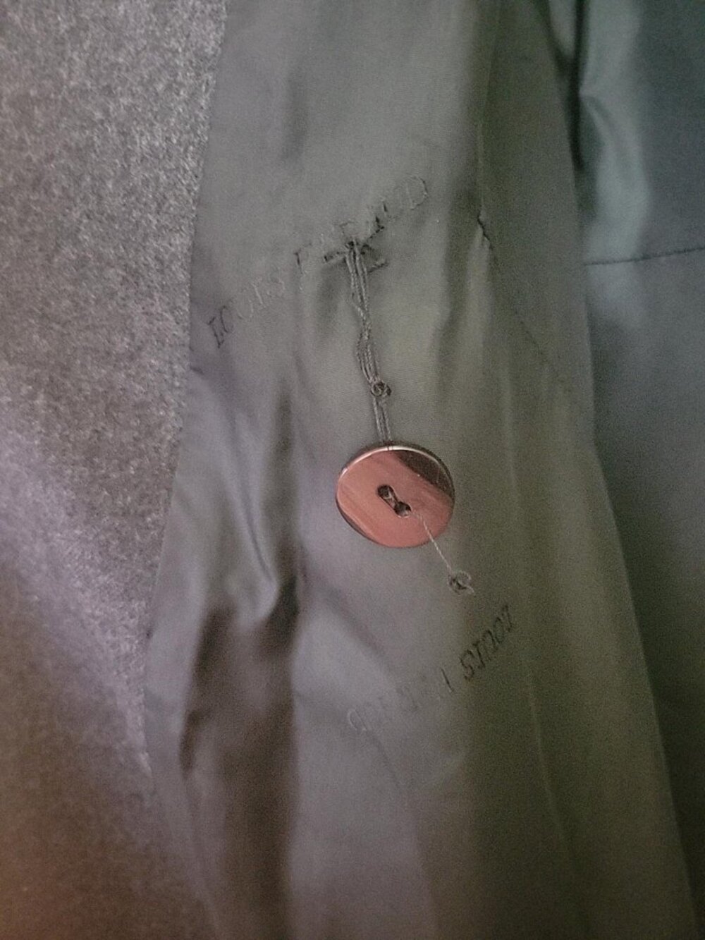 Louis Feraud Vintage Virgin Wool Maxi Coat Gray Made W Germany US 8 - Picture 9 of 11
